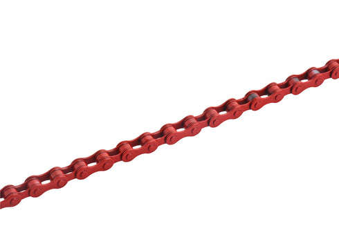 ZONKIE Single-Speed Bicycle Chain 1/2 x 1/8 Inch 116 Links (Red, 1/2" ×1/8" 116 links)...