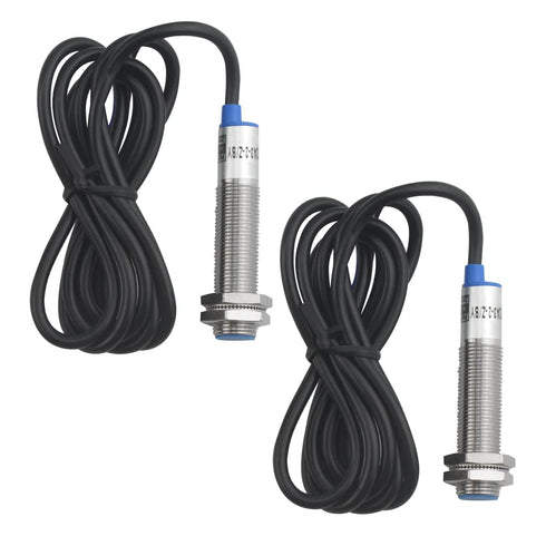 WMYCONGCONG 2 PCS M12 Sensor Inductive Proximity Sensoring Switch NPN NC(Normally Close) LJ12A3-2-Z/BX DC 10-30V 200mA...