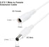 Power Extension Cable 16.5ft, 2.1mm x 5.5mm Plug Compatible with 12V DC Adapter Cord for CCTV Security Camera, IP Camera, Standalone DVR(16.5ft Wh...