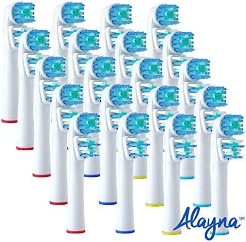 Replacement Brush Heads Compatible with OralB Braun- Best Double Clean, Pack of 20 Electric Toothbrush Replacement Heads- for Oral B Pro, 1000, 80...