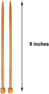 ChiaoGoo Knitting Needles Straight 9 inch (23cm) Bamboo Dark Patina Size US 2 (2.75mm) 1031-2 with Stitch Holder...
