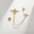 Dainty Airplane Brooch Pin for Women Girls Cubic Zirconia Rhinestone Chain Tassel Aircraft Plane Lapel Pin Dress Banquet Jackets Hats Scarf Access...