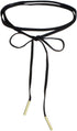 Kercisbeauty Summer Boho Black Velvet Long Rope Choker Necklace with Silver Gold Pendant for Women Girls Party...