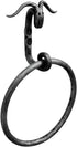 Towel Ring Holder Hand Forged Animal Head Towel Holder Wrought Iron Handmade Wall Mounted Kitchen Towel Holder Modern Farmhouse Kitchen Towel Ring...