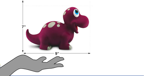 PetSport Naturflex Large Brontosaurus Latex Dog Chew Toy | All-Natural Soft, Squeaky, Non-Toxic Rubber Chew Toy | Safe for Indoor Play | 9"...