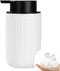 BosilunLife Foam Hand Soap Dispenser - White Ceramic Foaming Soap Dispenser for Bathroom 12oz Refillable Liquid Lotion Soap Dispenser with rust-pr...
