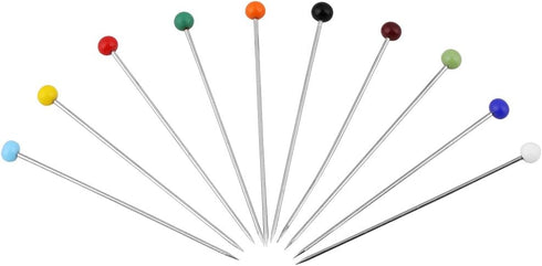 1000Pcs Straight Pins Glass Ball Head Colorful 38mm Long for Sewing Quilting Pins Map Tack Ornament DIY Craft (1000 Pieces)...