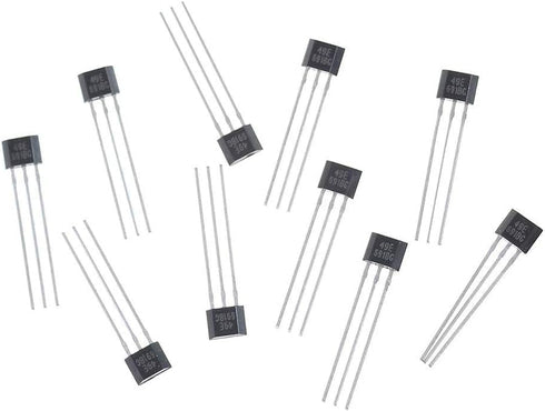 10Pcs Black Hall Element 49E Oh49E Ss49E Linear Sensor Hall Sensor Hall Effect Sensors Industrial Electrical...