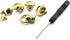 HJ Garden 4pcs Brass Ball Studs Rivets Nails Rotatable D Ring Buckle Handle Connector with Mini Screwdriver,DIY Leather Crafts Accessories 10x22mm...