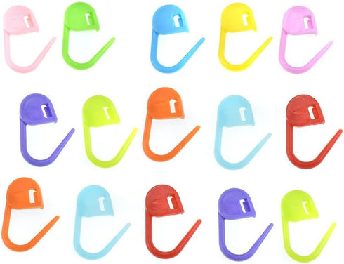 Colorful Knitting Markers Crochet Clips Crochet Pins Bulk Stitch Markers Locking Stitch Knitting Place Markers DIY Craft Plastic Safety Pins Needl...