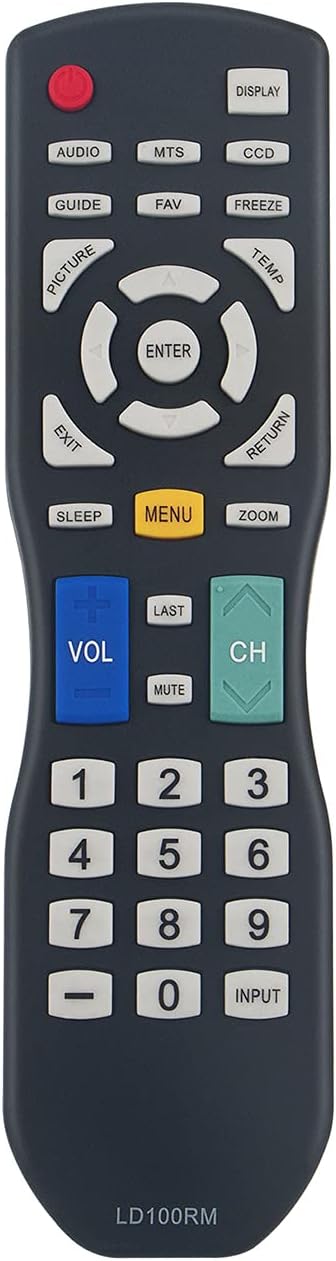 LD100RM Replace Remote Control fit for Apex Digital LED LCD TV LD3249 LD3288 LD3288M LD3288T LD4077 LD4088 LD4688 LD4688T LE3212 JE3708 LE3212D LE...