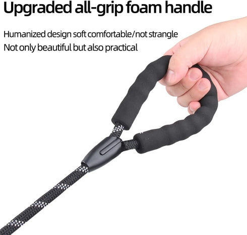 5ft Dog Leash with Padded Foam Handle Reflective Rope Leashes Heavy Duty No Pull Strong Nylon Leash for Small and Medium Dogs Walking Training 1/2...