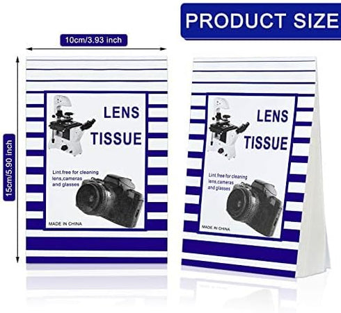 500 Pieces Lens Cleaning Paper Tissue and 2 Double Sided Cleaning Cloth-Lens Cleaning Paper for Camera Lenses, Microscopes, Computer Screens, Magn...
