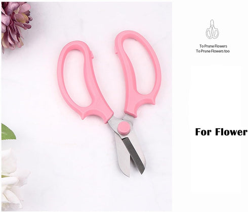 Gardening Scissor White Sharp Blade Alloy Steel Garden Shears for Cutting Flowers Trimming Plants of Yard Florist Rose Herb Hedge and Fruits Picki...
