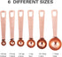 Copper Plated Stainless Steel Measuring Spoons Set, 6 Piece - 1/8 tsp & 1 tbsp, Fits Spice Jars...