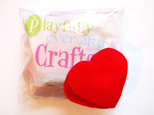 Playfully Ever After 3 Inch 28pc Felt Hearts (Red)...