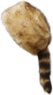 Faux Raccoon Tail Hat Novelty Winter Warm Fur Cossak Russian Style Skull Cap Brown...