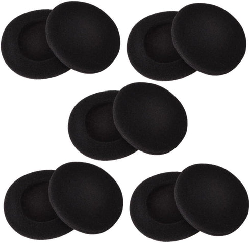 2 Inch Foam Pad EarPad Ear Cover Compatible with Sony Sennheiser Philips Headphone, 5 Pairs, Black......
