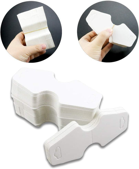 Twdrer 400PCS Jewelry Display Cards with Hole, White Kraft Paper Hanging Holder for Necklace Bracelet Earrings Hair Accessories, Small Business Pa...