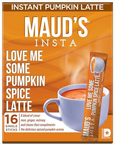 Maud's Pumpkin Spice Latte Instant Coffee Sticks - 16ct...