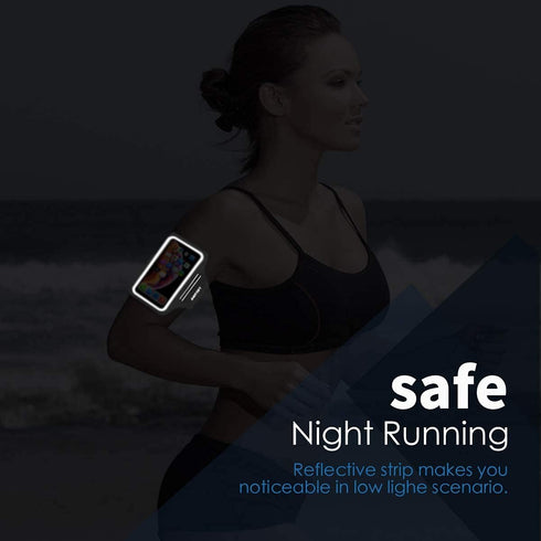 Running Armband with Earphone Bag Cell Phone Armband for iPhone 16 15 Pro 14 Plus 13 11 XR XS, Galaxy S24/S10 Water Resistant Sports Phone Holder ...
