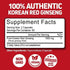 Herbtonics Korean Red Panax Ginseng 1500mg - Energy Supplement for Peak Performance, Focus & Vitality - High Potency Ginseng Root Extract - 120 Ve...