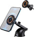Car Mount Charger, Magnetic Wireless Auto Charger Quick Charge, Dashboard Windshield Phone Holder with Flexible Arm Suction Cup, 15W Quick Chargin...