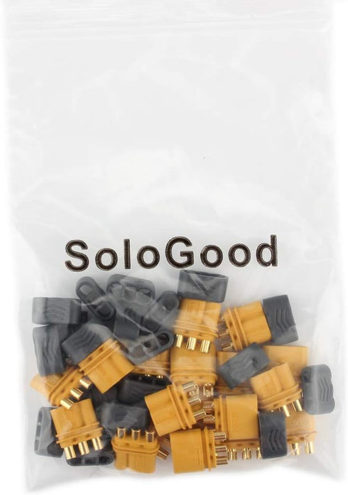 SoloGood 10 Pairs Amass MR30 Male Female Connector Plug for RC Multicopter Airplane...