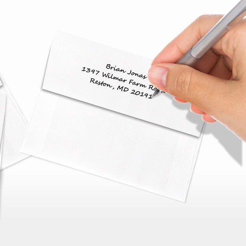 LUXPaper A2 Invitation Envelopes | Peel & Press | 4 3/8" x 5 3/4" | White Linen | 80lb. Text | 50 Qty...