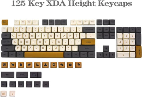 PBT Keycaps,Customized Keycaps,125 Key Custom Keycap,XDA Profile,Dye Sublimation,Compatible with Gateron,Kailh,Cherry MX Switches?Only keycaps? (G...