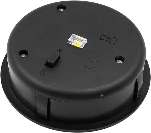 Solar LED Light Replacement Top Part Panel 4 Packs, Solar Panel Lantern Lid Light Bulb Accessories Battery Box, for Outdoor Stake Light Lanterns D...