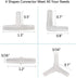 ALEGI Aquarium Air Valve Connector, Air Tubing Plastic Connector for 3/16 Airline Tube (4 Shapes 40Pcs)...
