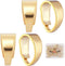 Beebeecraft 1 Box 100Pcs Real 24K Gold Plated Pinch Bail Connector Snap on Bails Dangle Pinch Clip Bail Clasp Pendant Pinch Bails Connector for Je...