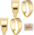 Beebeecraft 1 Box 100Pcs Real 24K Gold Plated Pinch Bail Connector Snap on Bails Dangle Pinch Clip Bail Clasp Pendant Pinch Bails Connector for Je...