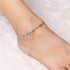 Boho Flower Ankle Bracelets Silver Heart Hanging Anklets Beach Foot Bracelet Jewelry for Women(1PCS)...
