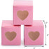 AWELL Pink Gift Boxes 2x2x2 inch with Clear Plastic Window for Candy Treat Gift Wrap Box Party Favor 50pc by MOWO...