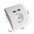 1set Smart Home Dual USB Port 2400mA Wall Charger Adapter 16A EU Standard Electrical Plug Socket Power Outlet Panel 110~250V...