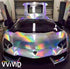 VViViD Silver Holographic Chrome Vinyl Wrap Rainbow Finish Roll DIY Air-Release Adhesive Film (1ft x 5ft)...