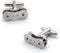 Silver Tone Motorcycle Biker Mechanic Chain Link Cufflinks Cuff Links...