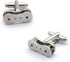 Silver Tone Motorcycle Biker Mechanic Chain Link Cufflinks Cuff Links...