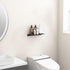 Danpoo Metal Wall Shelf, Black Floating Shelf, Small Bathroom Shelf, 12" Display Shelves for Wall Storage...