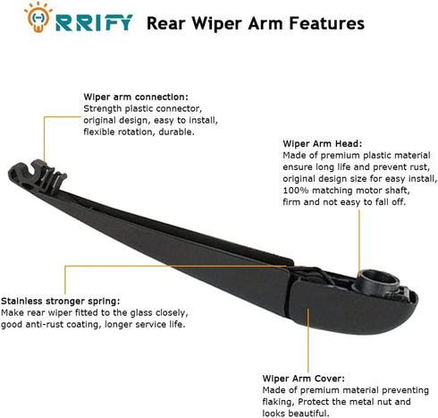 Rear Windshield Wiper Arm Blade Set 68079868AA for Jeep Grand Cherokee 2011-2017...