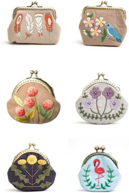 1 Set Womens Purses Coin Purse Womens Wallet Mini Gifts Mini Purses Mini Lock Bag Handmade Embroidery Tool Embroidery Kit for Beginners Embroidery...