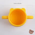 BLUE GINKGO Silicone Toddler Cups - Open Cup for Baby with Handles | Made in Korea | 8oz Training Open Cups for Toddlers 1-3 (Yellow)...