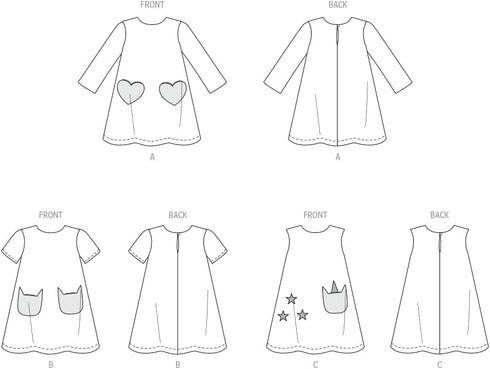 New Look Children's Novelty Dress Sewing Pattern Packet, Design Code S9365, Sizes 3-4-5-6-7-8, Multicolor...