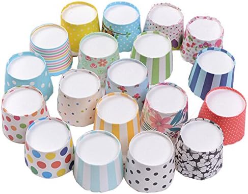 100pcs Random Colorful Premium Greaseproof Cupcake Paper Liners No Muffin Pan Needed Cupcakes Papers...