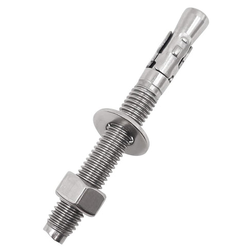 1/2"x 4-1/2" inch Stainless Steel Standard Strong Wedge Anchor, Fasteners for Concrete (4 pcs)...