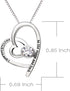 ALOV Jewelry Sterling Silver "I love you grandma to the moon and back" Love Heart Cubic Zirconia Pendant Necklace...