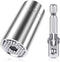Super Universal Socket Tools Gifts for Men, Grip Socket Set Fits Standard 1/4'' - 3/4'', 7mm-19mm Universal Socket Wrench Tool Sets with Power Dri...