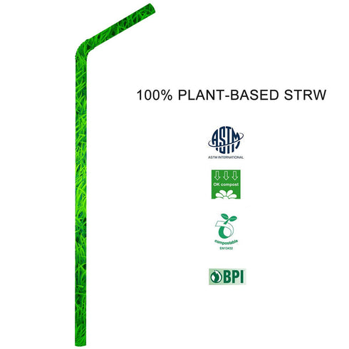 100% Biodegradable Plant-Based Stir Sticks, Plasticless Cocktail Straws Great for Mixing Cocktails Compostable Straws...